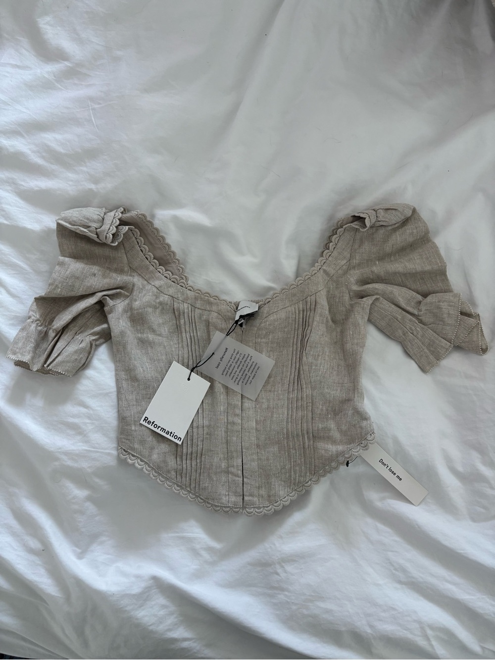 Reformation Simmie Linen Top